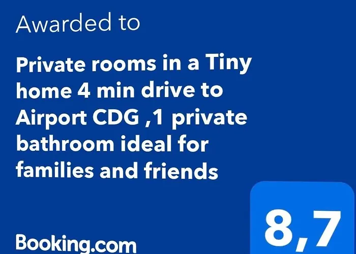 Private In A Tiny 4 Min Drive To Airport Cdg ,1 Private Bathroom Ideal For Families And Friends Alloggio in famiglia *