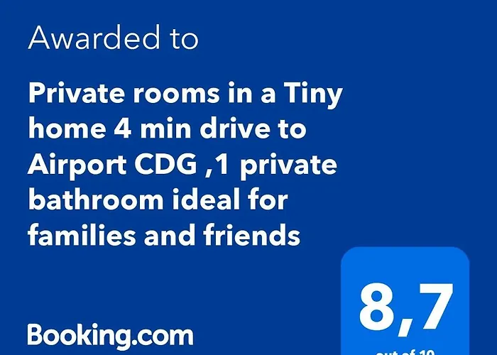 Private In A Tiny 4 Min Drive To Airport Cdg ,1 Private Bathroom Ideal For Families And Friends Alloggio in famiglia